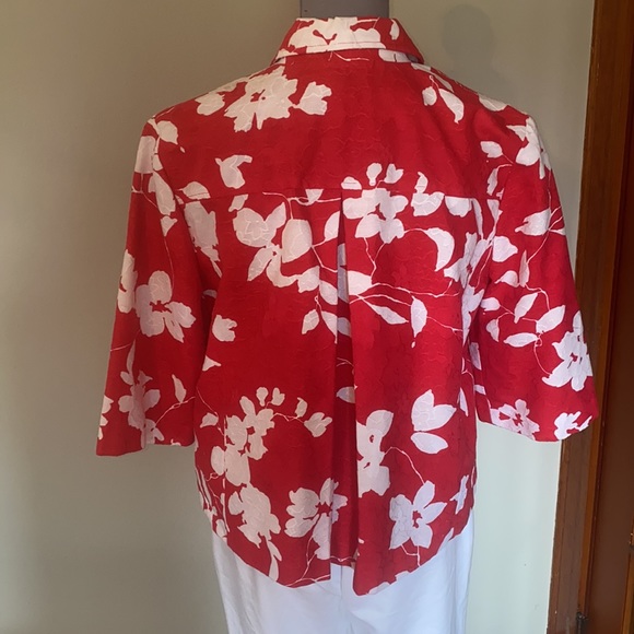 🌟NWT Cold water creek red & white jacket🌟 - Picture 10 of 12